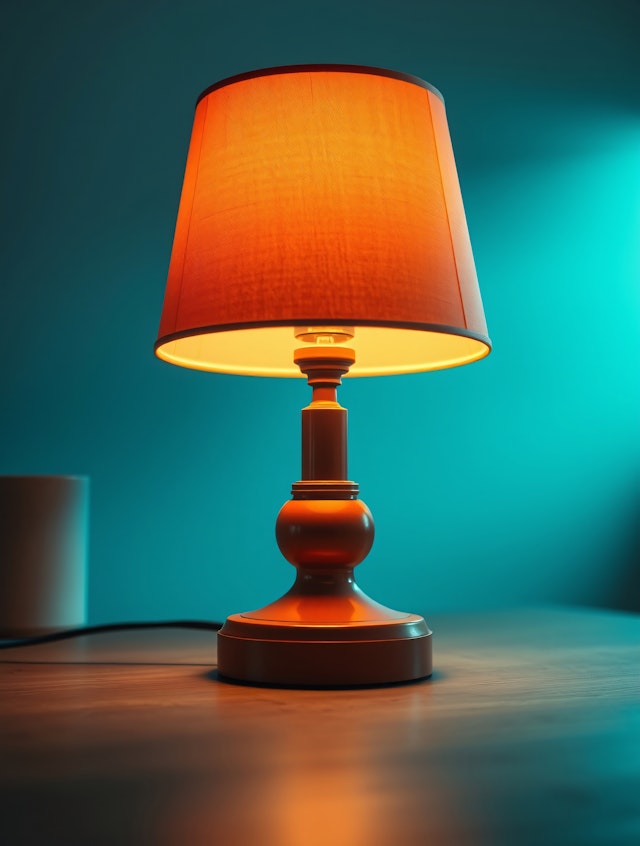 Vibrant Orange Table Lamp