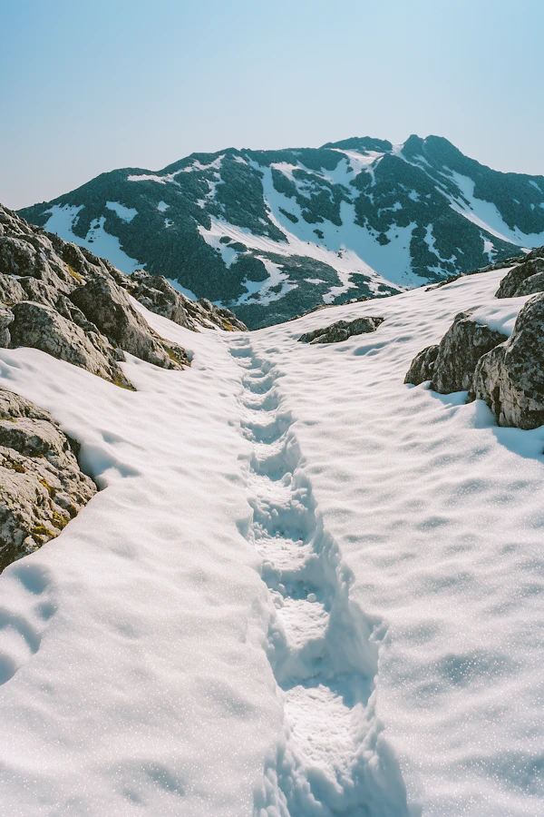 Serene Snowy Mountain Landscape