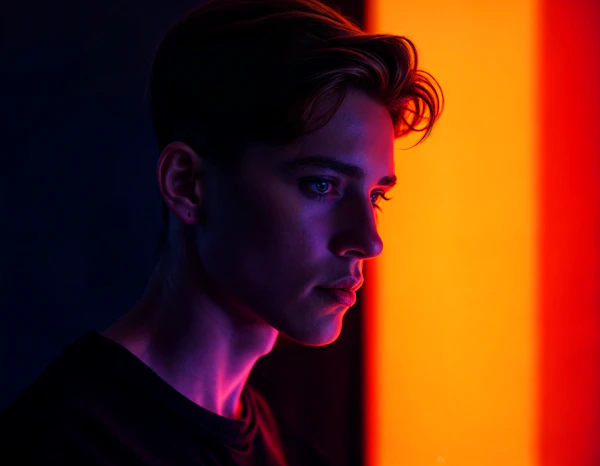 Vibrant Profile Portrait