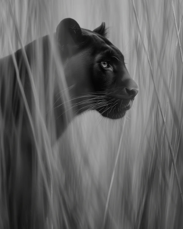 Black Panther in Grass