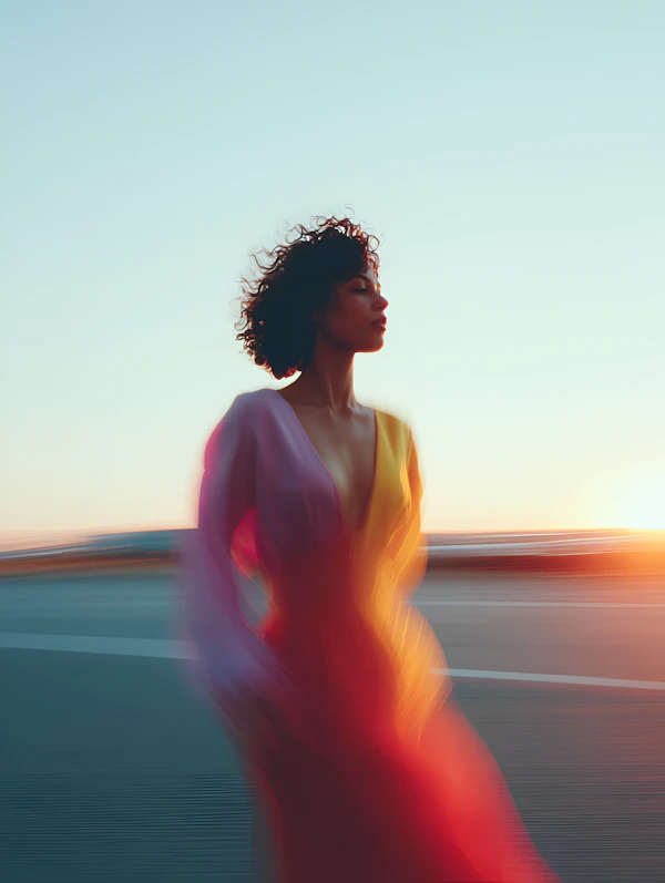 Dynamic Sunset Pose