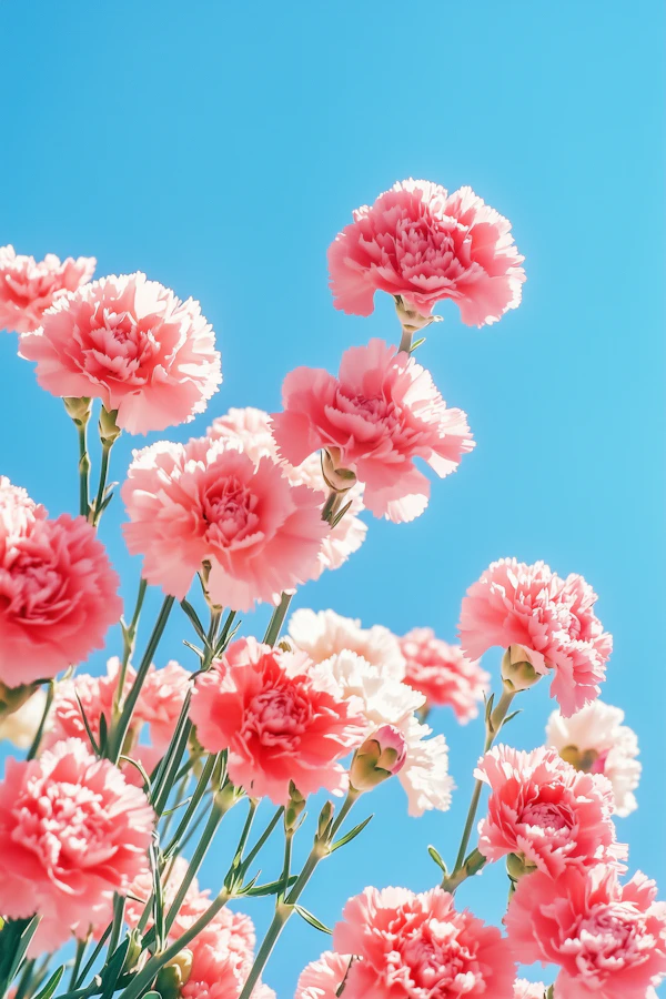 Pink Carnations in Bloom