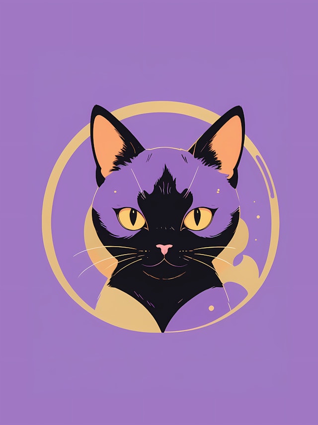 Stylized Cat Illustration