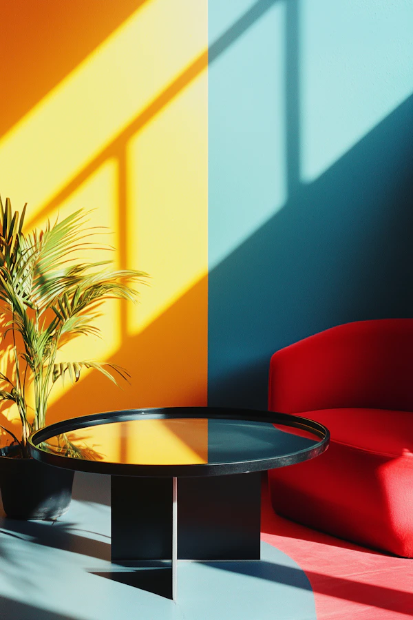 Modern Interior with Bold Colors