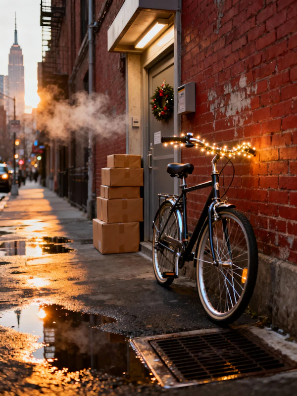 Sunset Alleyway Scene