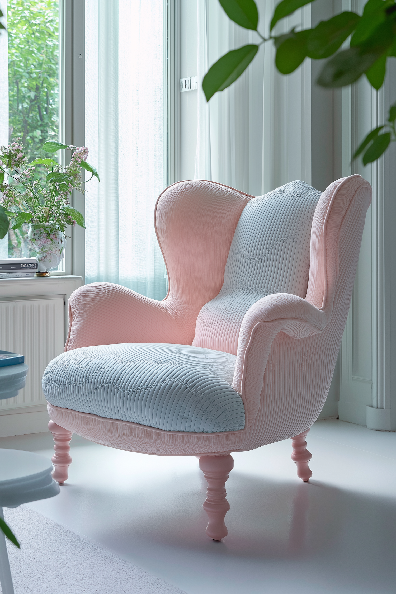 Pastel Armchair in Serene Room