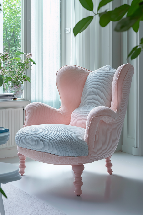 Pastel Armchair in Serene Room