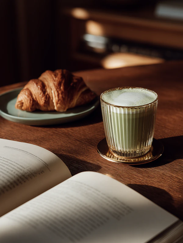 Cozy Matcha Latte Scene