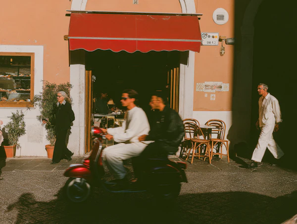 Sunny Urban Street Scene