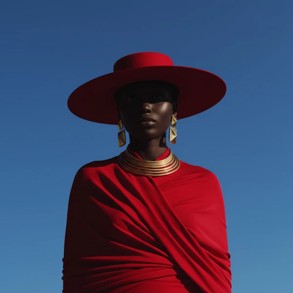 Elegant Red Portrait