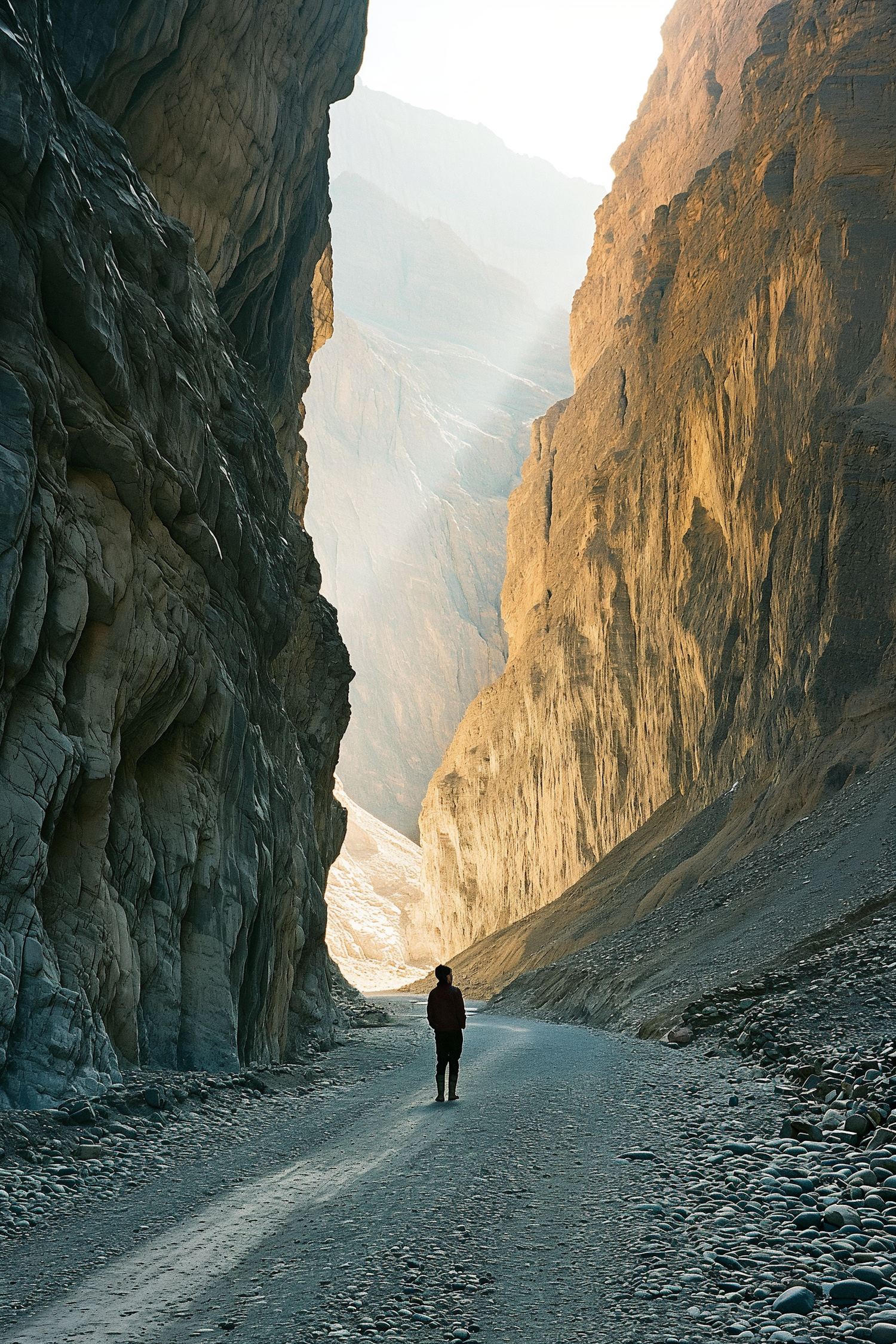 Solitary Journey through Monumental Canyons