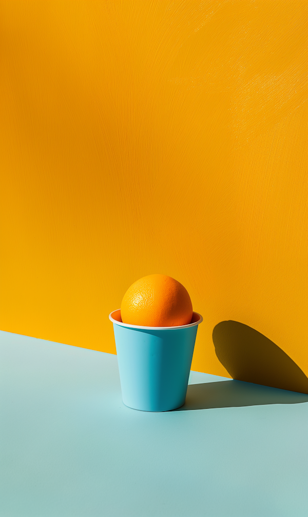 Orange and Blue Cup Still Life