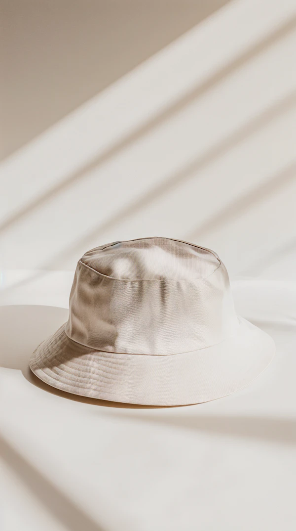 Minimalist Beige Bucket Hat