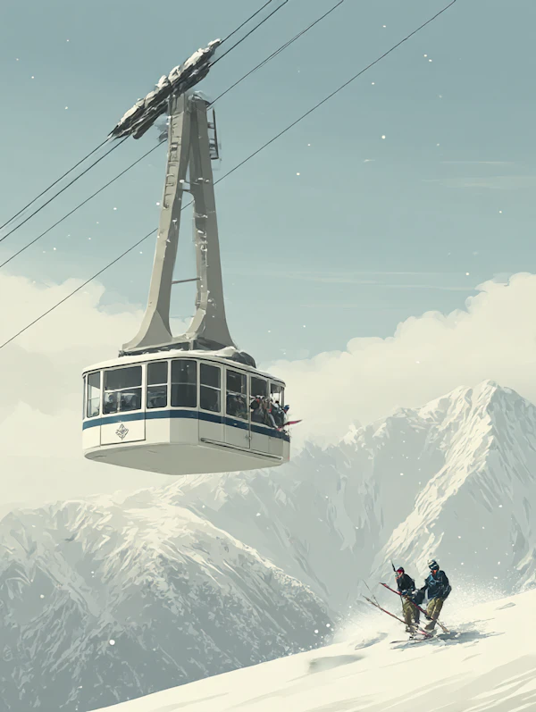Winter Mountain Scene