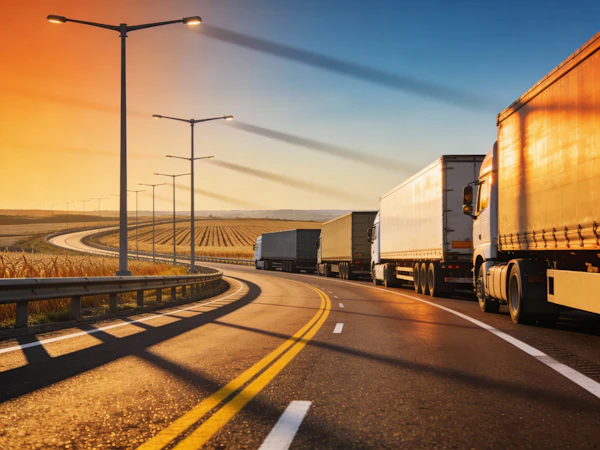 Highway Convoy at Dusk