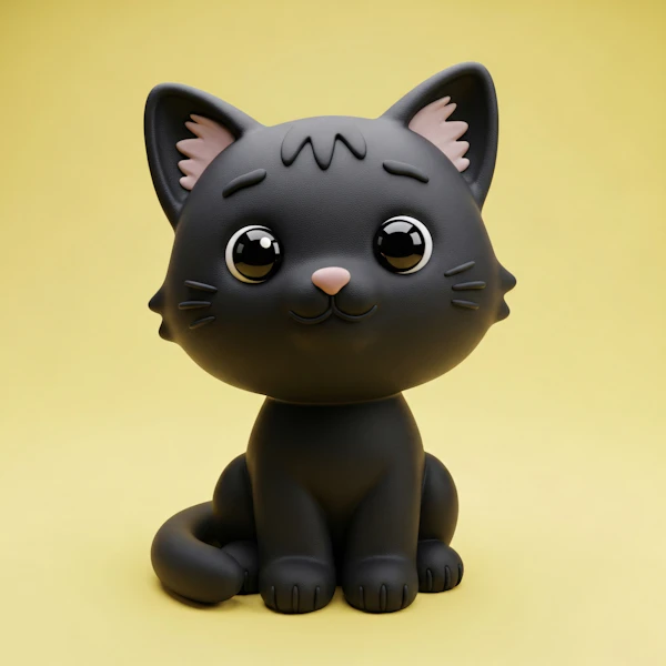 Glossy Black Cat
