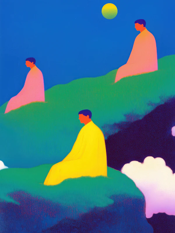 Surreal Hillside Scene