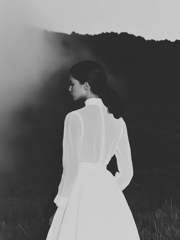 Woman in White Dress