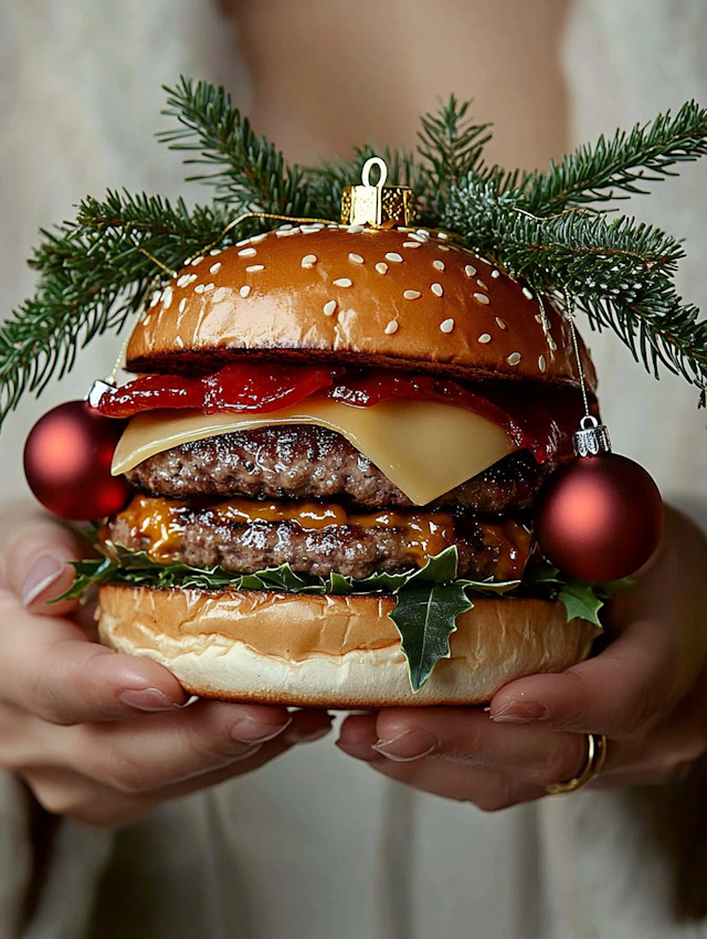 Festive Christmas Burger