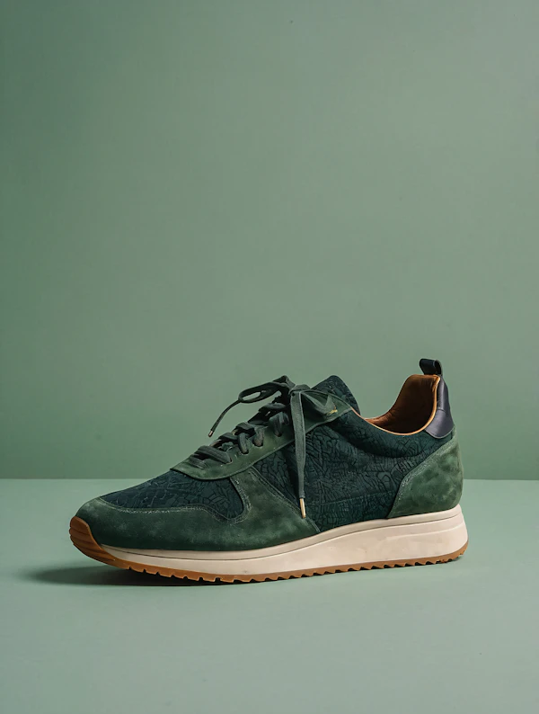 Green Sneaker on Muted Background