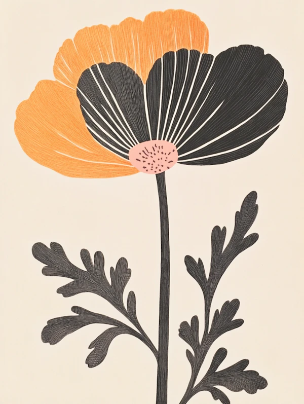 Minimalist Flower Art