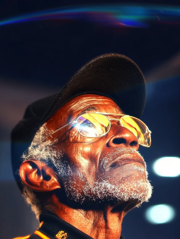 Contemplative Elderly Man