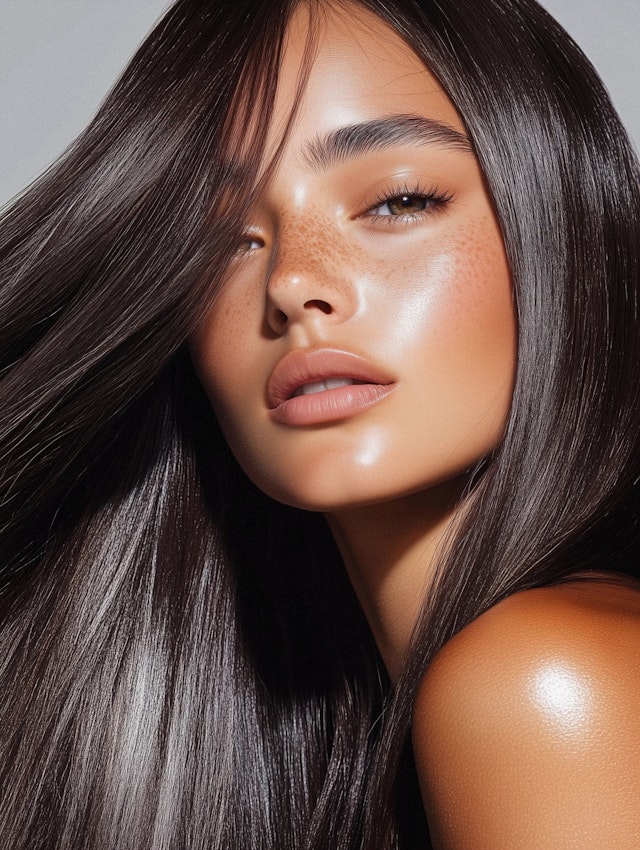 Close-up Portrait with Freckles