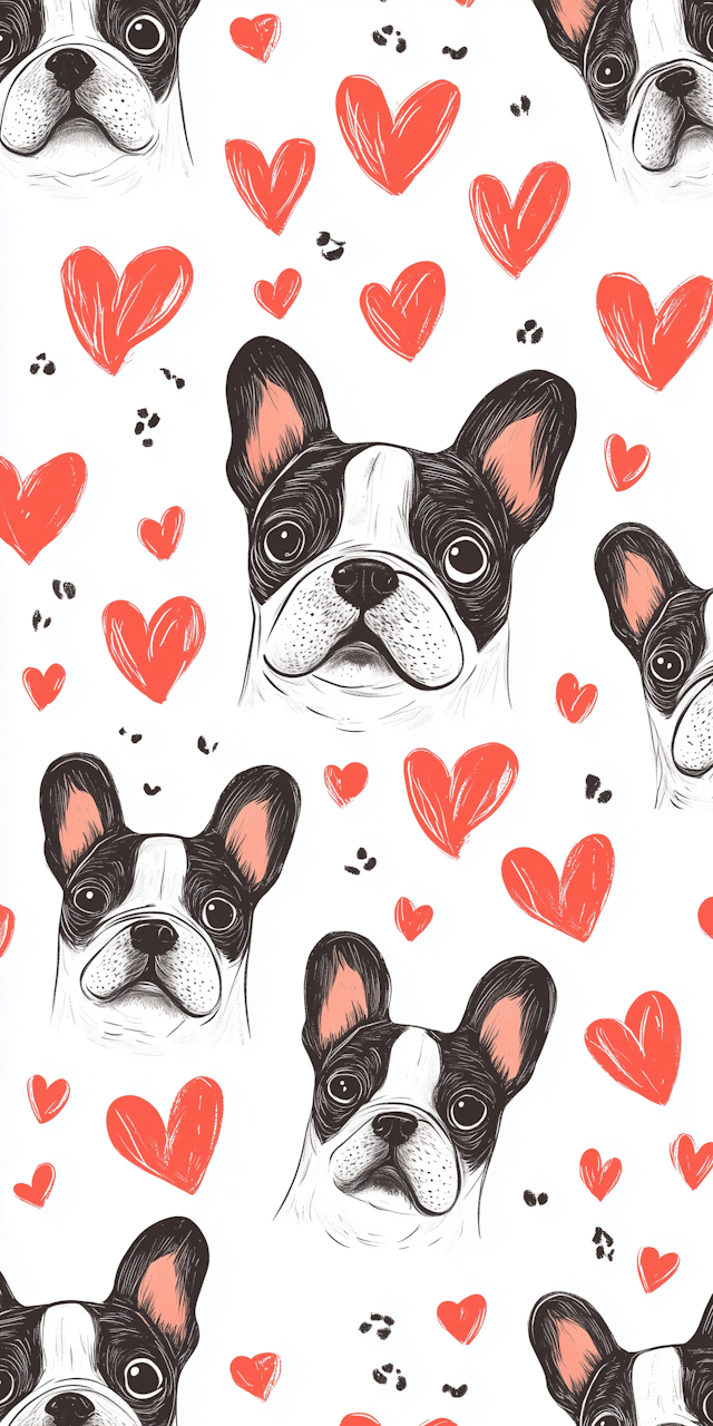 Playful French Bulldog Pattern