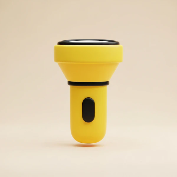Yellow Flashlight Display