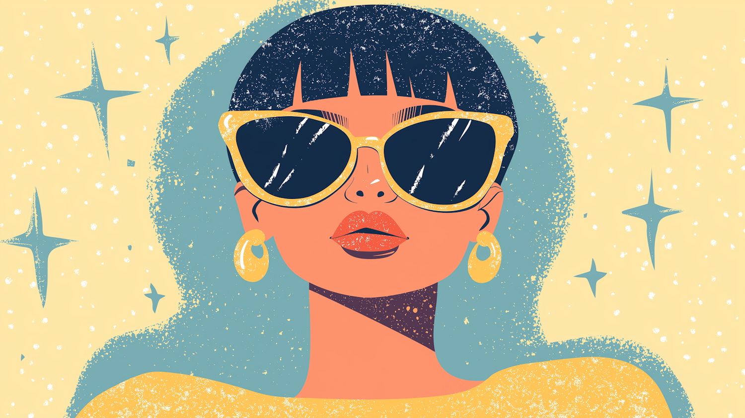 Stylized Portrait with Sunglasses