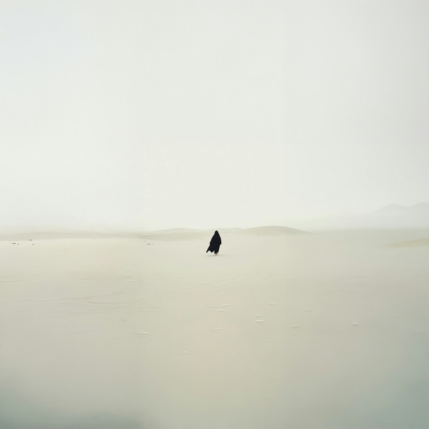 Solitary Figure in Desert