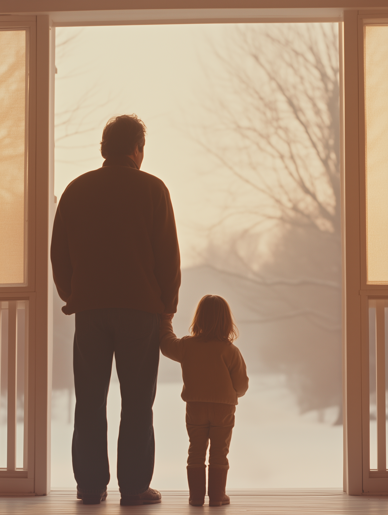 Serene Family Moment by the Window