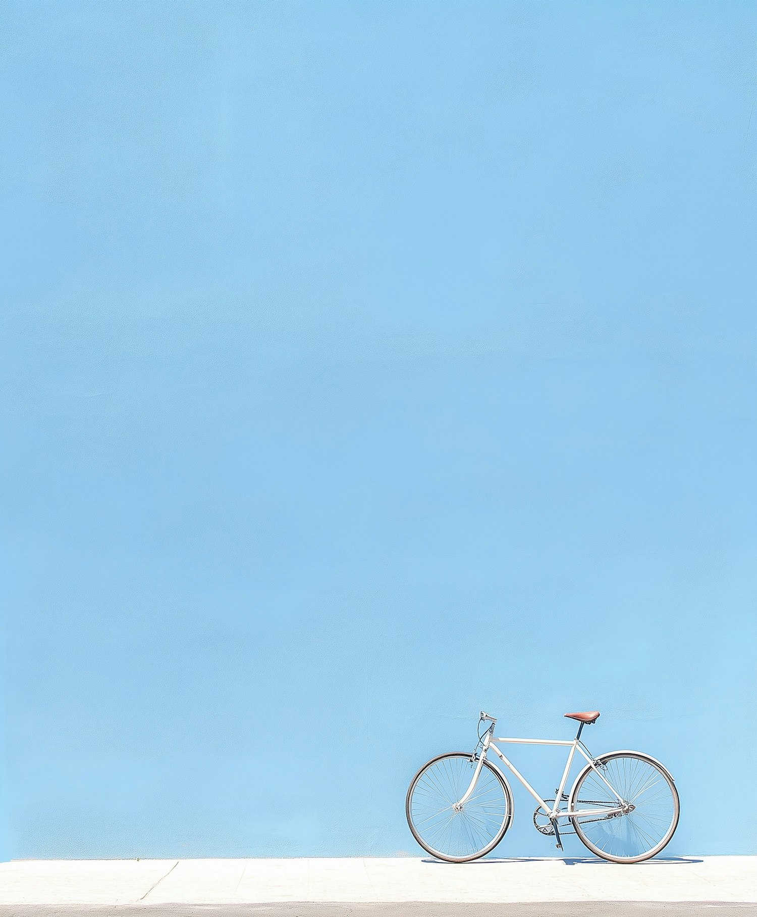 Serene Bicycle Against Blue Sky