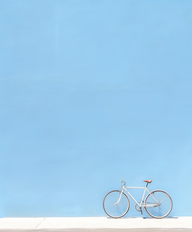 Serene Bicycle Against Blue Sky