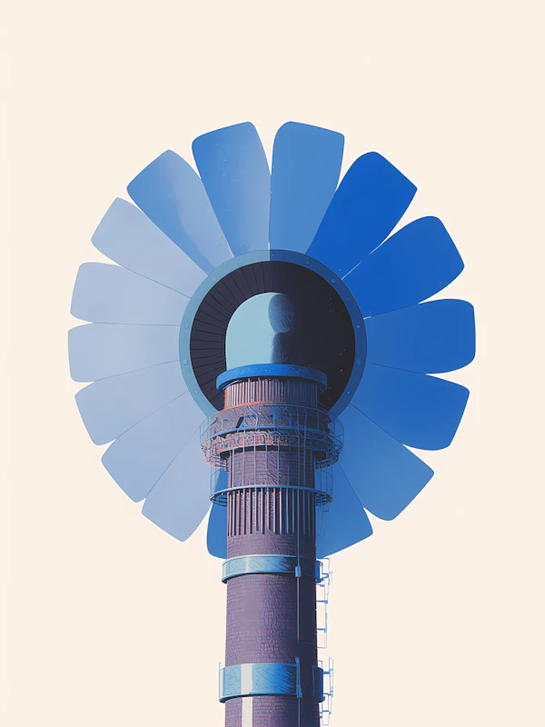 Industrial Flower Art