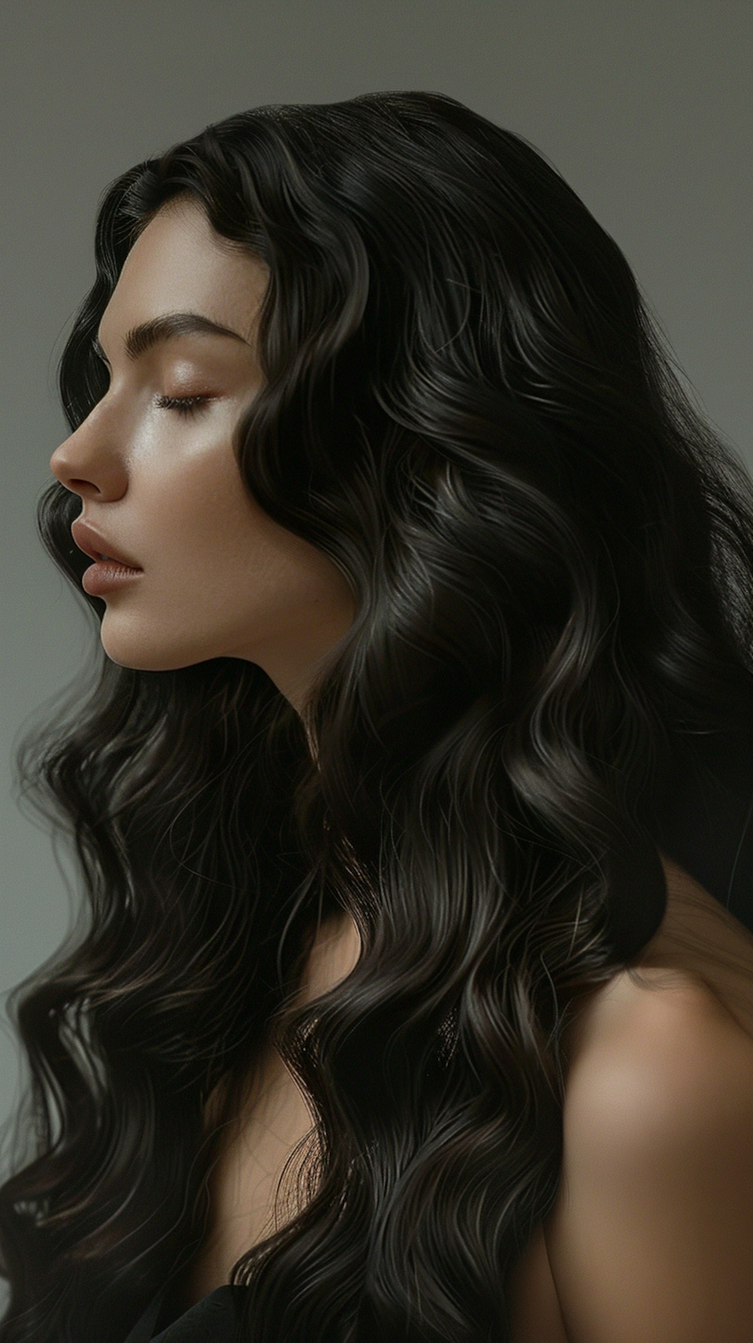 Serene Profile of a Woman