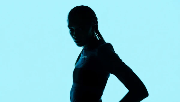 Silhouette in Cyan