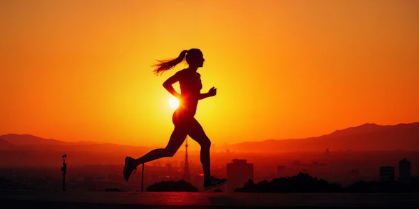 Sunset Runner Silhouette