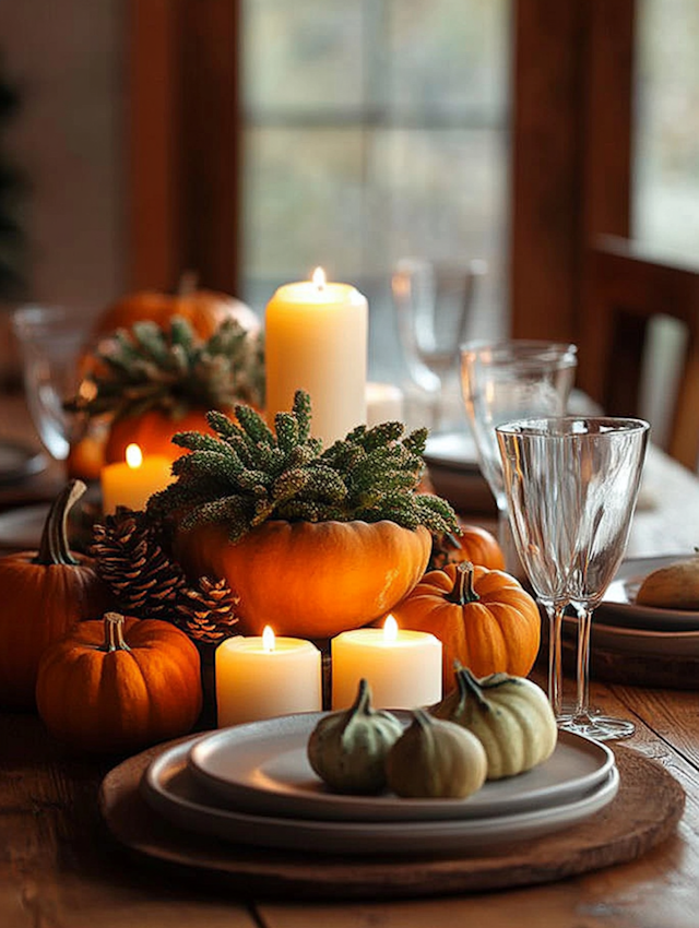 Autumn-Themed Table Setting