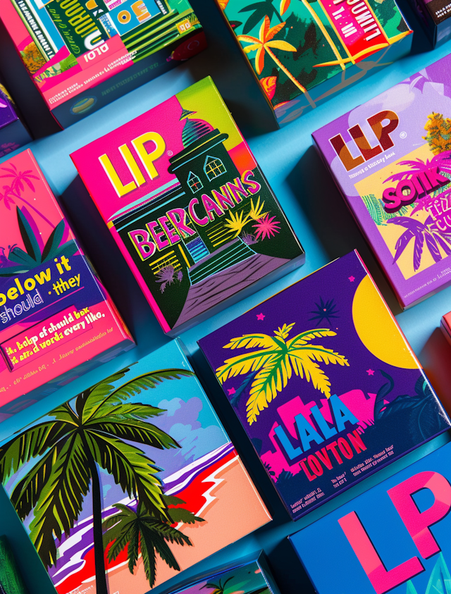 Vibrant Beverage Packaging Display