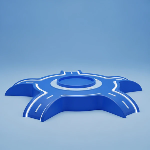 Futuristic Blue Hub