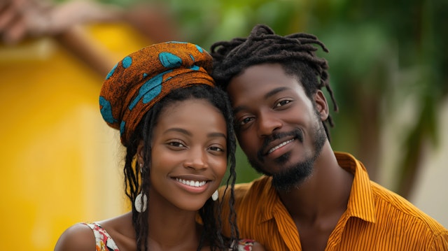 Joyful Couple Portrait