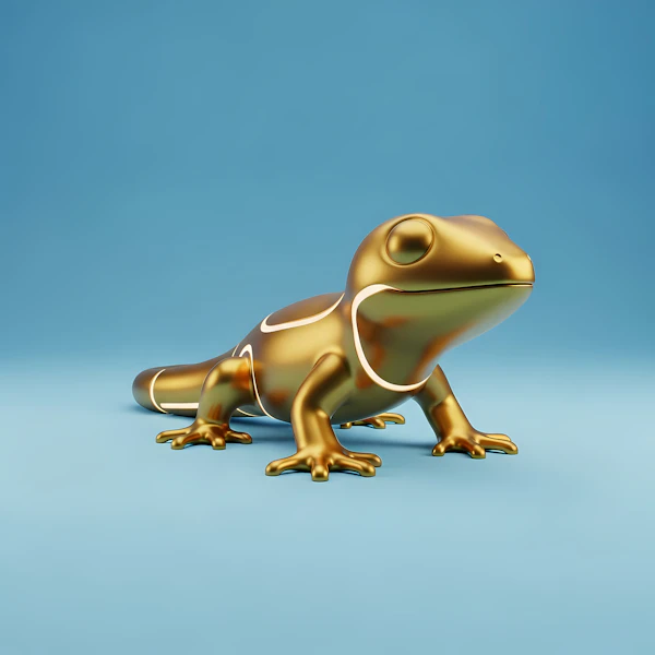 Golden Gecko Render