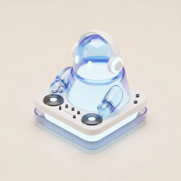 Futuristic DJ Robot