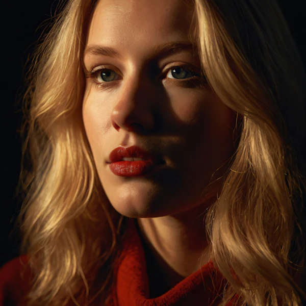 Portrait of a Woman with Blonde Hair