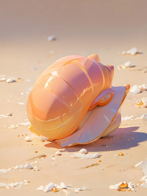 Glossy Seashell Close-Up