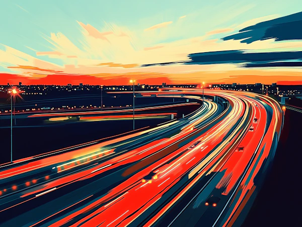 Highway at Sunset