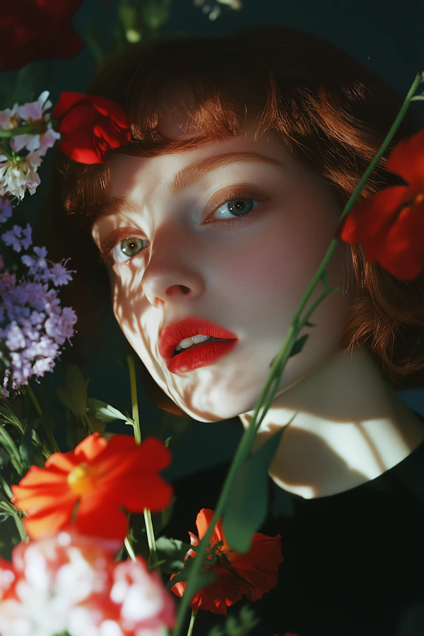 Portrait with Flowers