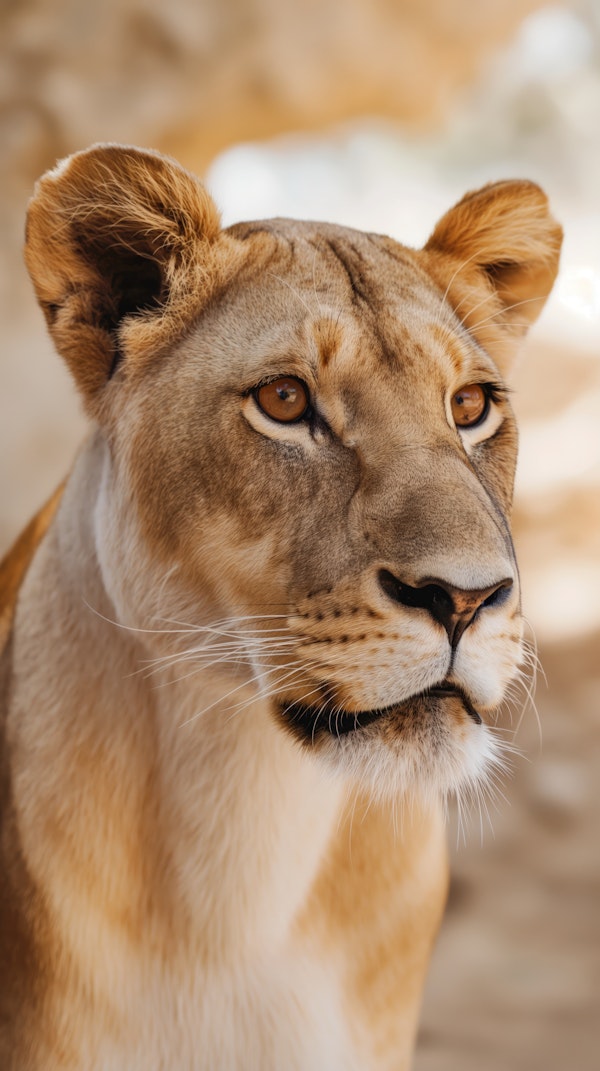 Majestic Lioness Portrait