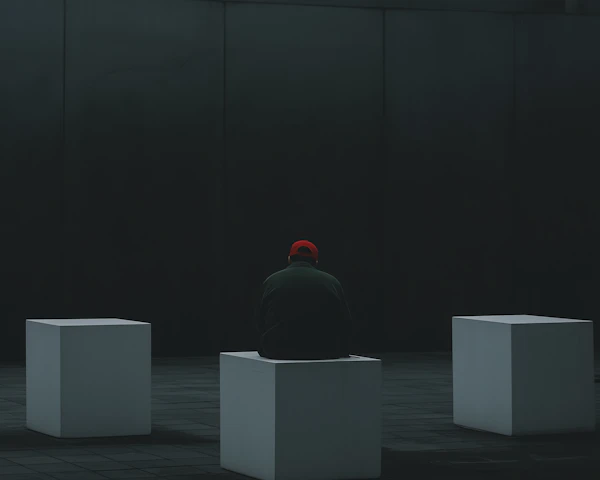 Solitary Figure in Minimalist Setting